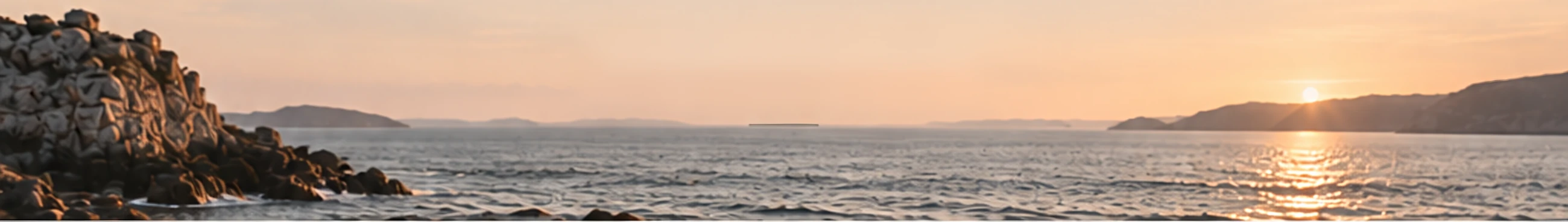 Sunset over a calm sea