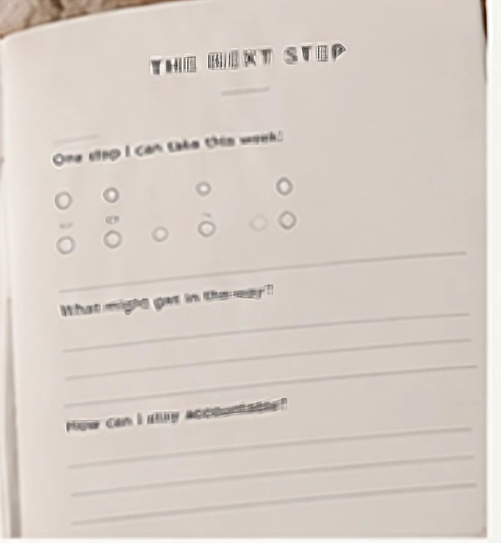 The next step page