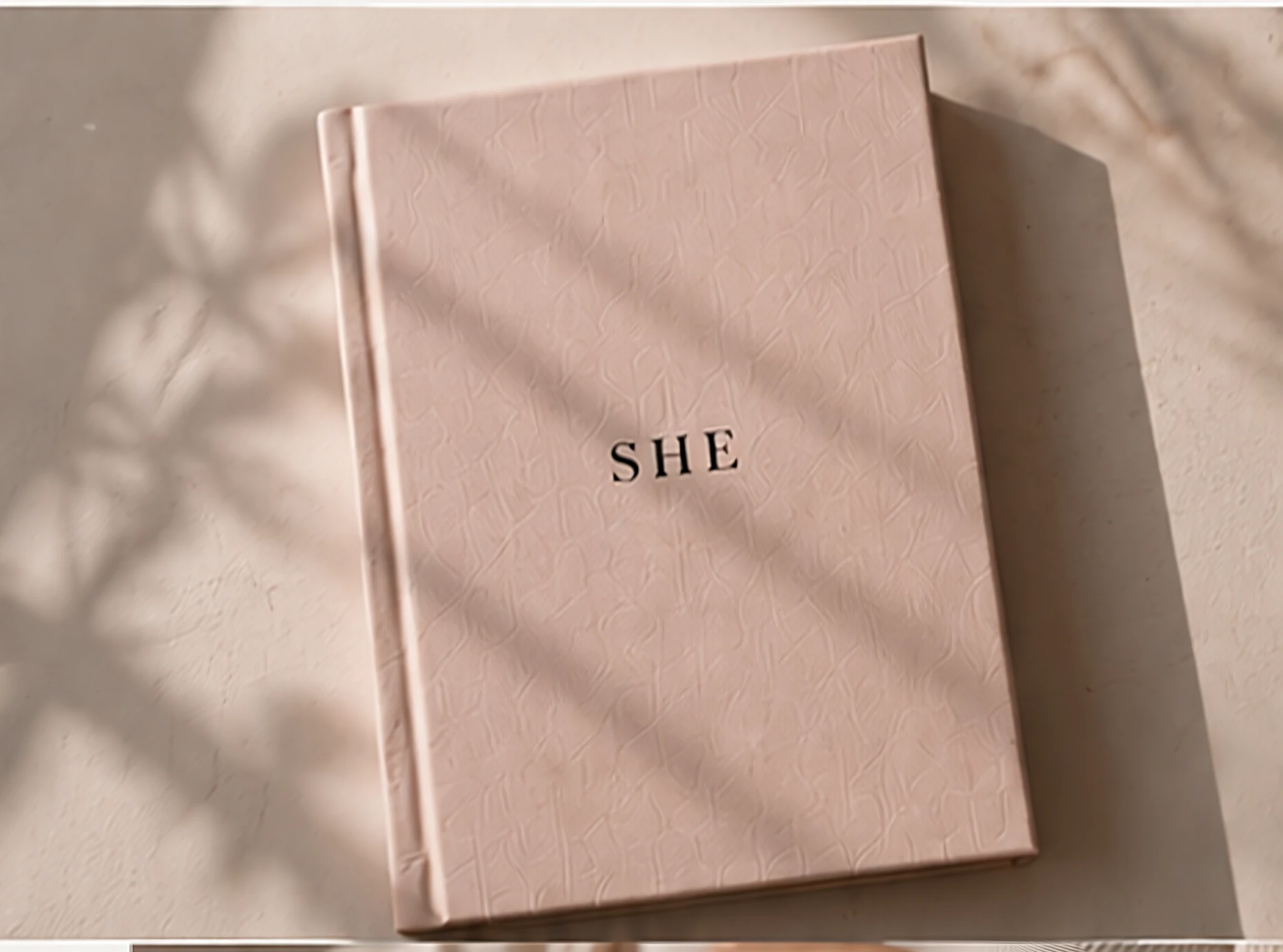 The She's Glowing journal in soft pink